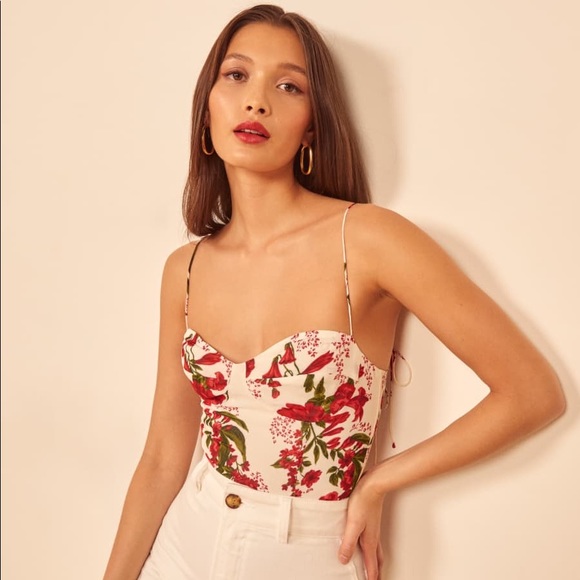 Reformation Tops - Reformation Liza top in Georgette